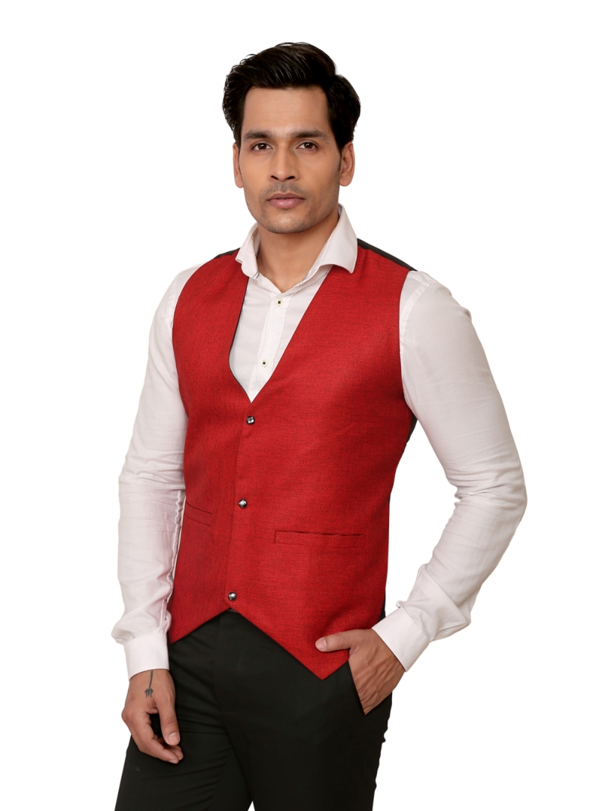 Buy Kandy Solid Party Multicolor Wear Waist Coat For Men's Pack Of 3