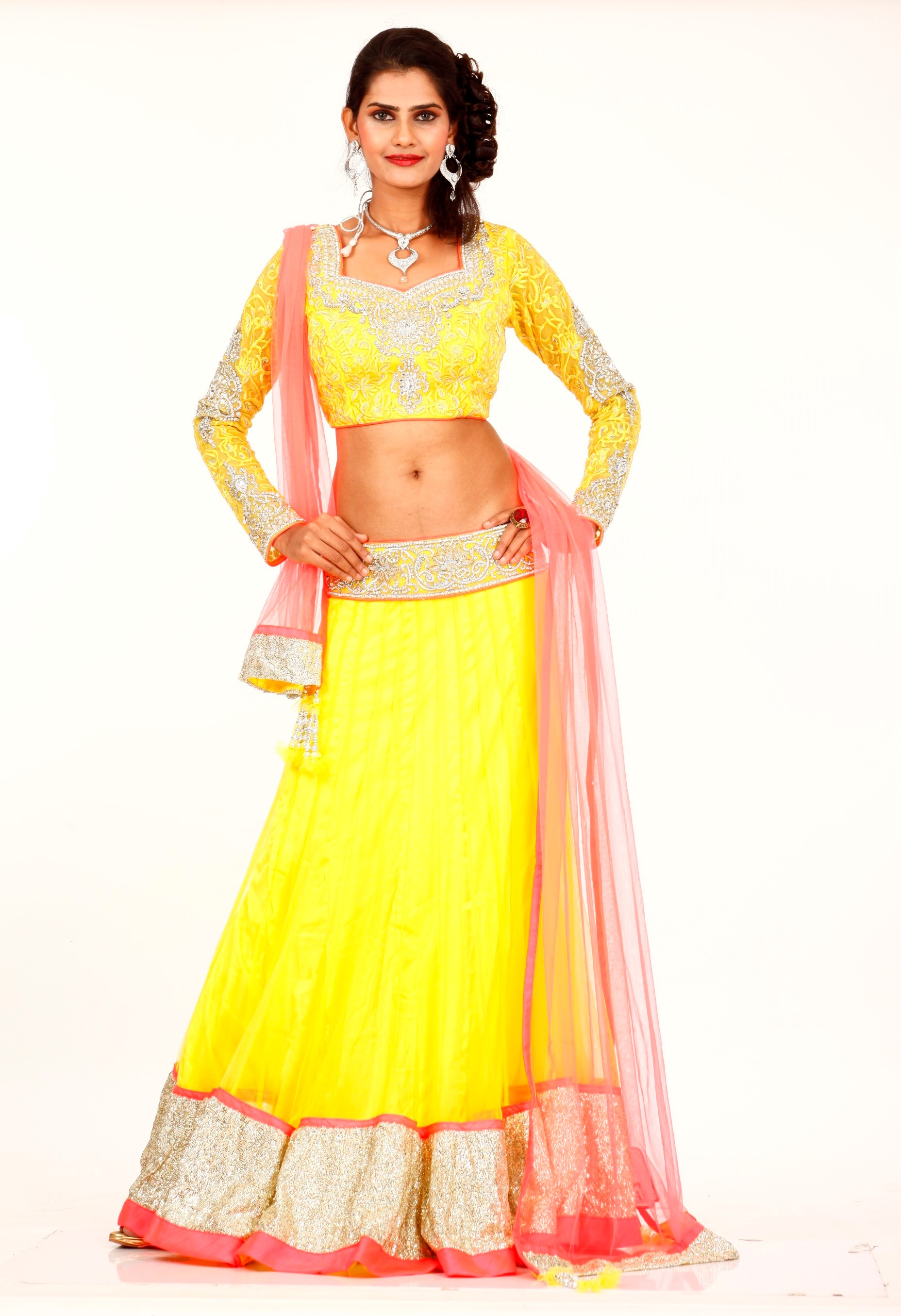 bright lehenga