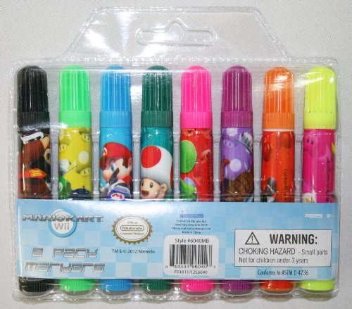 Buy Nintendo Super Mario Bros. Mariokart 8 Pack Markers Party Favors ...