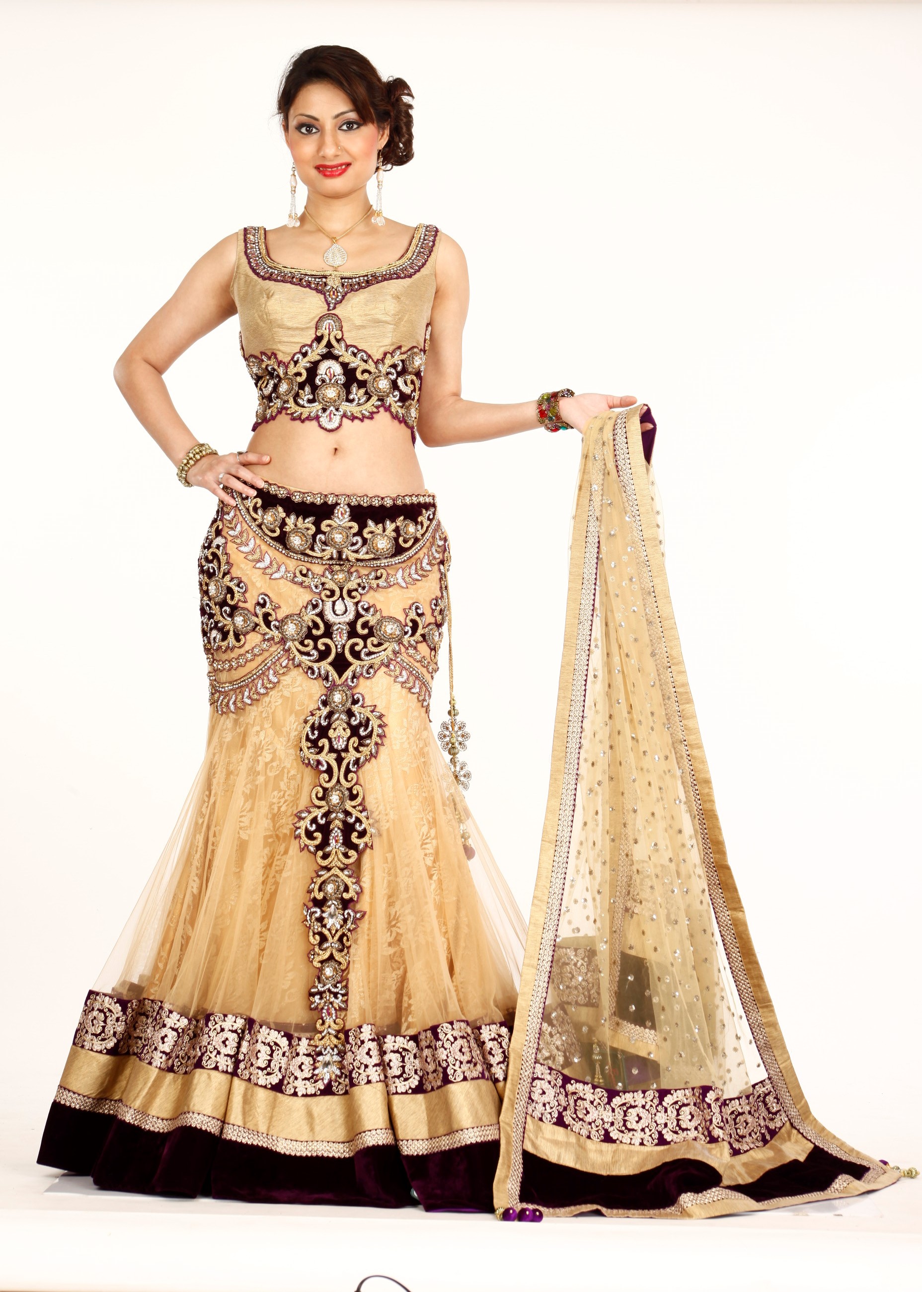 Bawree Designer Lehenga Cholis Beige Raw Silkand Net Wedding Wear 44996 In India Shopclues Online 1672