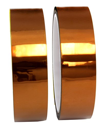 Buy (2-Pack) 1 Mil Hi-Temp Kapton Tape; 2 Roll Set of Polyimide Film ...