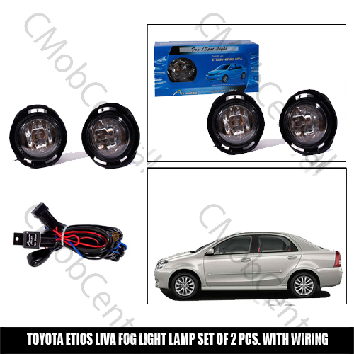 Fog Light Lamp Toyota Etios Liva Set of 2 Pcs. With Wiring