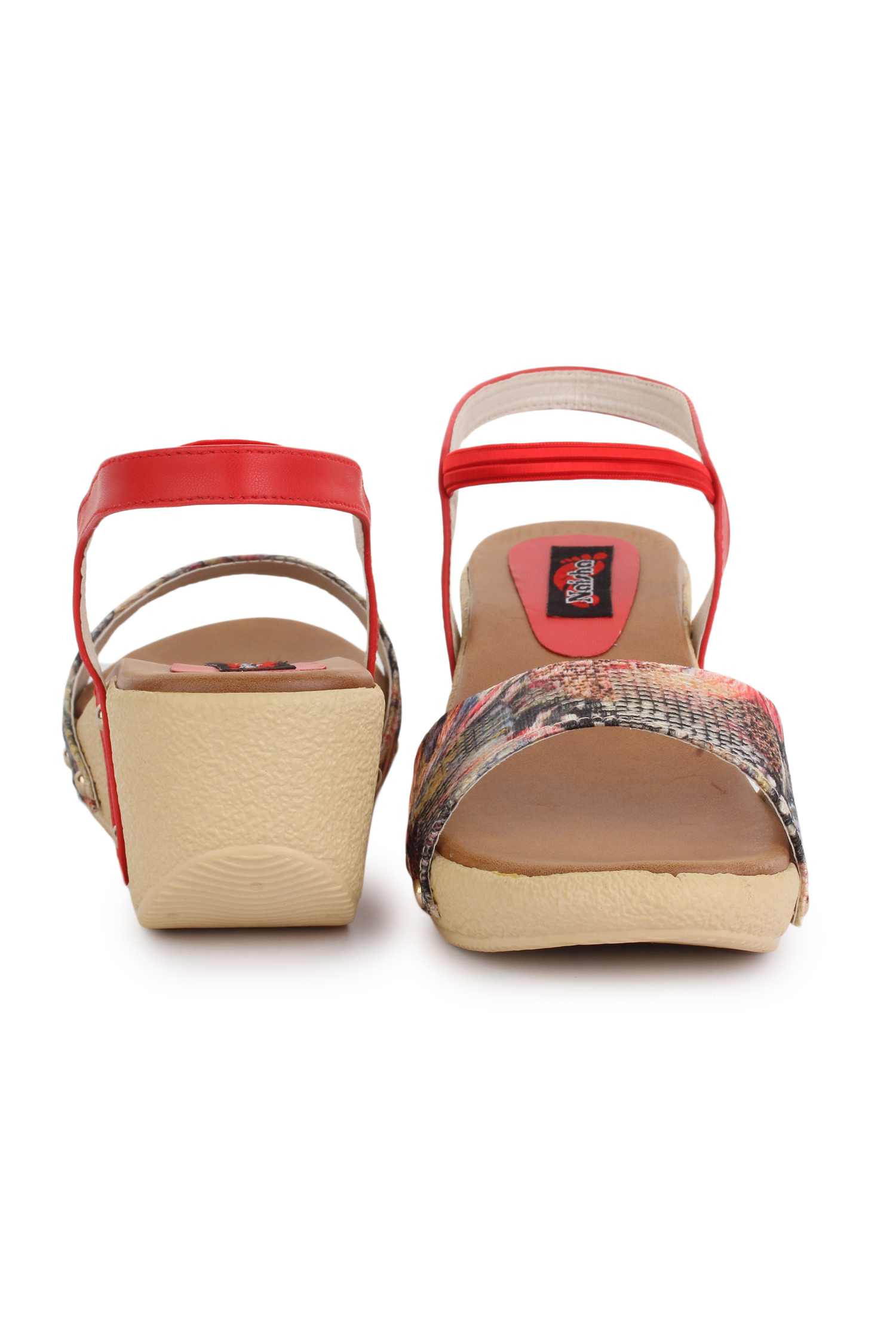 Buy Naisha Women's Red Wedges Online @ ₹1299 from ShopClues