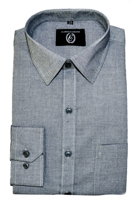 Buy CLARKE '' CARLSON MENS FORMAL SHIRTS - SLIM FIT -ASH GREY Online ...