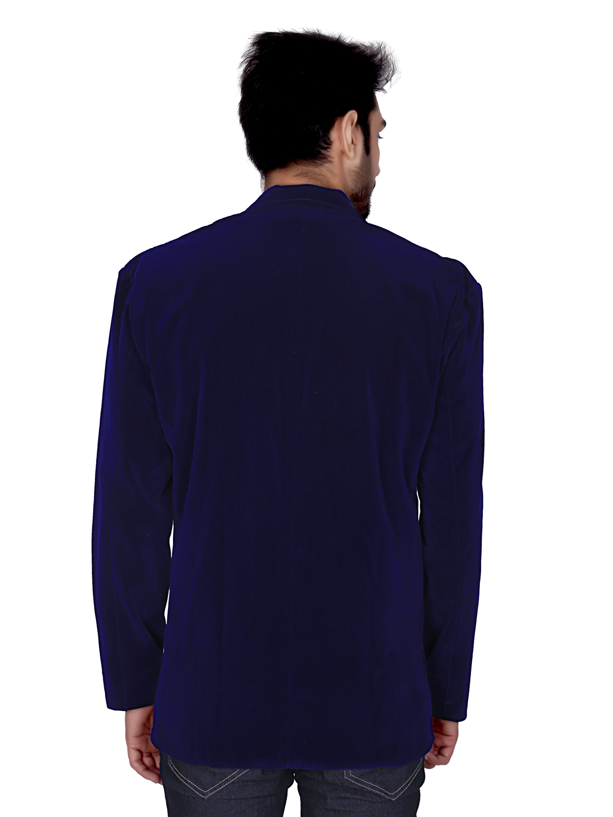 Buy Kandy Nevy Blue Velvet Blazer Online @ ₹959 from ShopClues