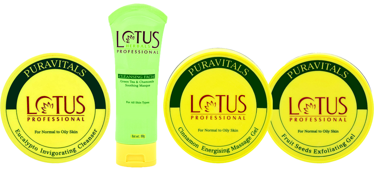 Buy LOTUS Herbals Professional PURAVITALS Facial Kit for NORMAL to OILY