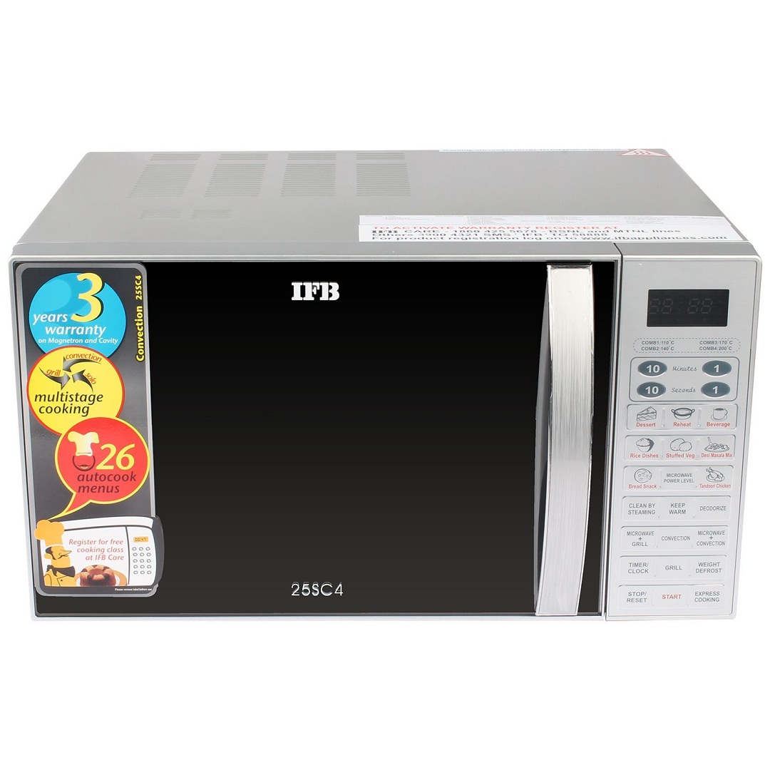 IFB 25SC4 25Litre Convection Microwave Oven (Metallic Silver