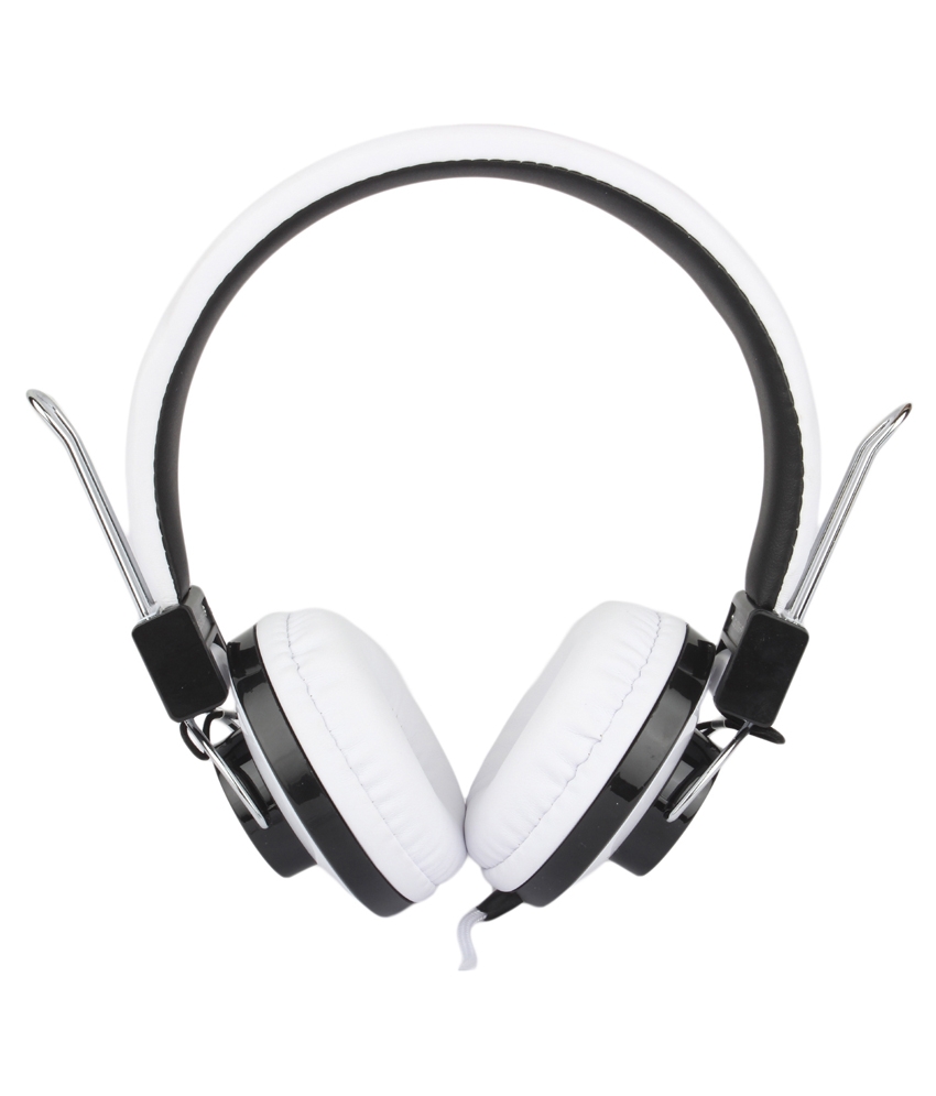 Buy Sonilex SLG-1006HP Over Ear Wired Headphone Without Mic White Black ...