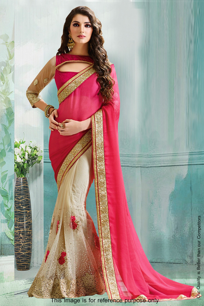 Buy 1 Stop Fashion Multicolor Georgette Embroidered Saree With Blouse Online ₹1768 From Shopclues