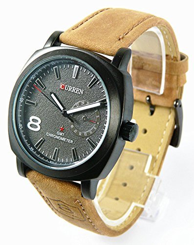curren round dial analog watch