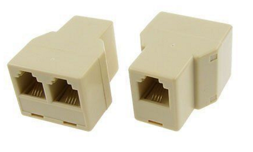 Buy RJ11 1 to 2 Female Plug Telephone Modular Splitter Jointer 2PCS ...