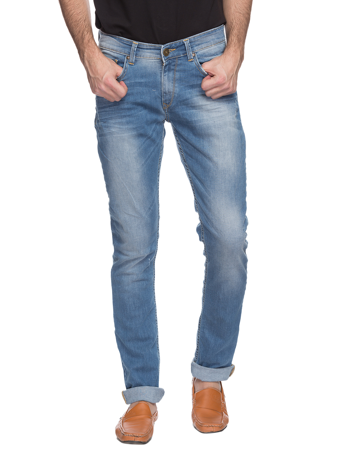 Buy Spykar Men's Blue Skinny Fit Jeans Online @ ₹1249 from ShopClues