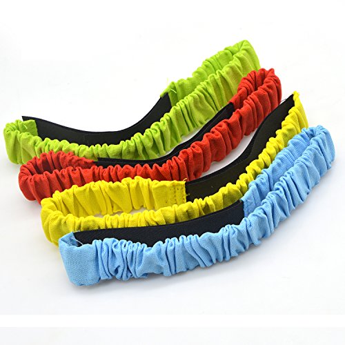 PATIKIL 3 Legged Race Bands 6pcs Nylon Elastic Tie For Outdoor Birthday Party Field Day Carnival Relay Game Green