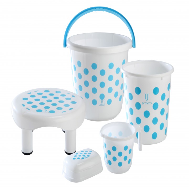 Buy JOYOUS CLEAN WELL MOP BUCKET WITH JOYO RAINBOW BATHROOM SET BLUE Online ₹3699 from ShopClues