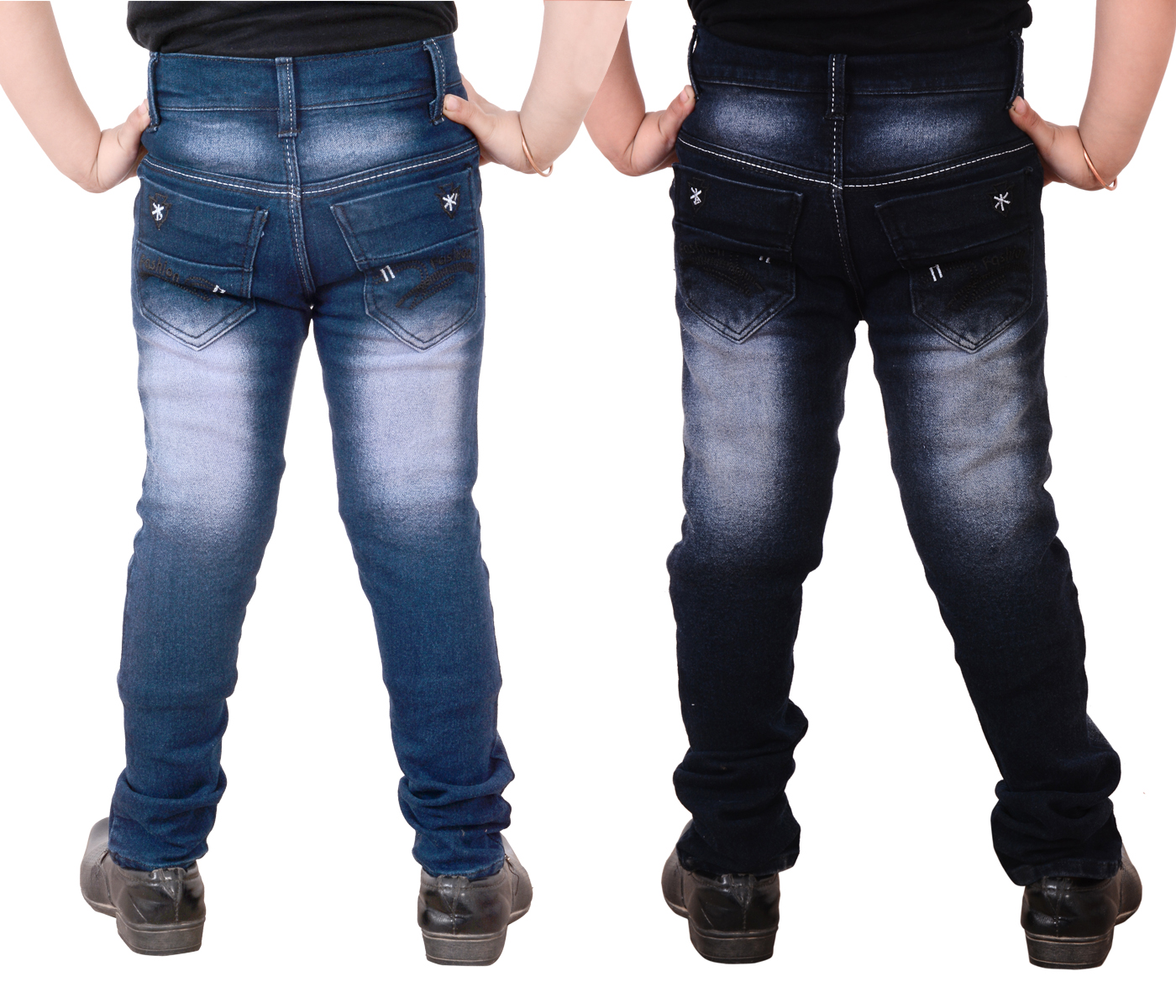 Buy Guch Blue Cotton Boys Jeans Combo (Pack of 2) Online ₹899 from