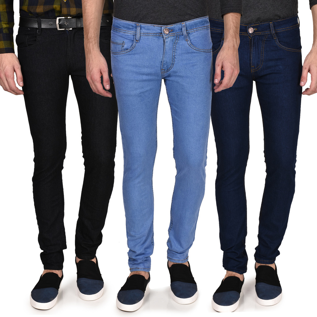 Buy soni code Slim Men's Light, Medium, Black Jeans Combo (Pack of 3 ...