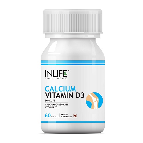 Buy INLIFE Calcium Vitamin D3, 60 Tablets For Healthy Bone,Knee Joint