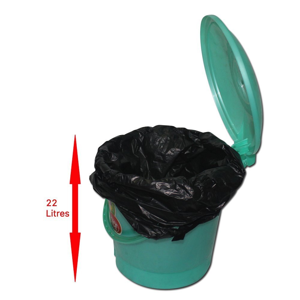 Buy 150pcs Black Disposable Garbage / Dust Bin Bag 19x21 Online ₹320