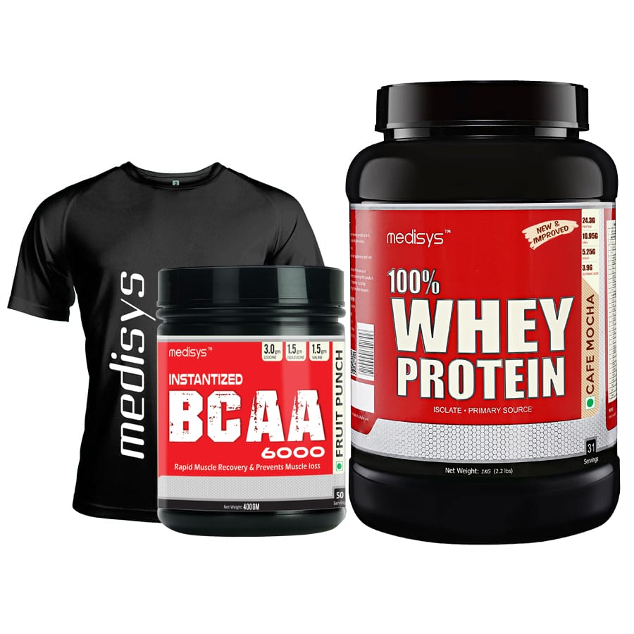 Buy Muscle Performance Stack Whey Protein Cafe Mocha 1Kg+BCAA Free T ...