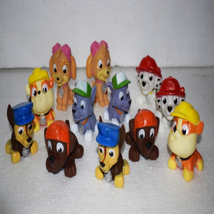 Buy Paw Patrol Figures Set of 12 Rocky Zuma Skye Rubble Marshall Chase ...