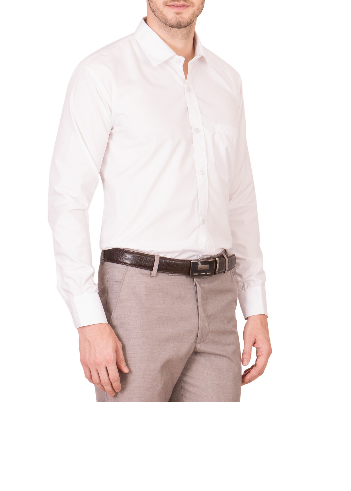 Buy Akaas White Full sleeves Formal Shirt For Men Online @ ₹349 from ...