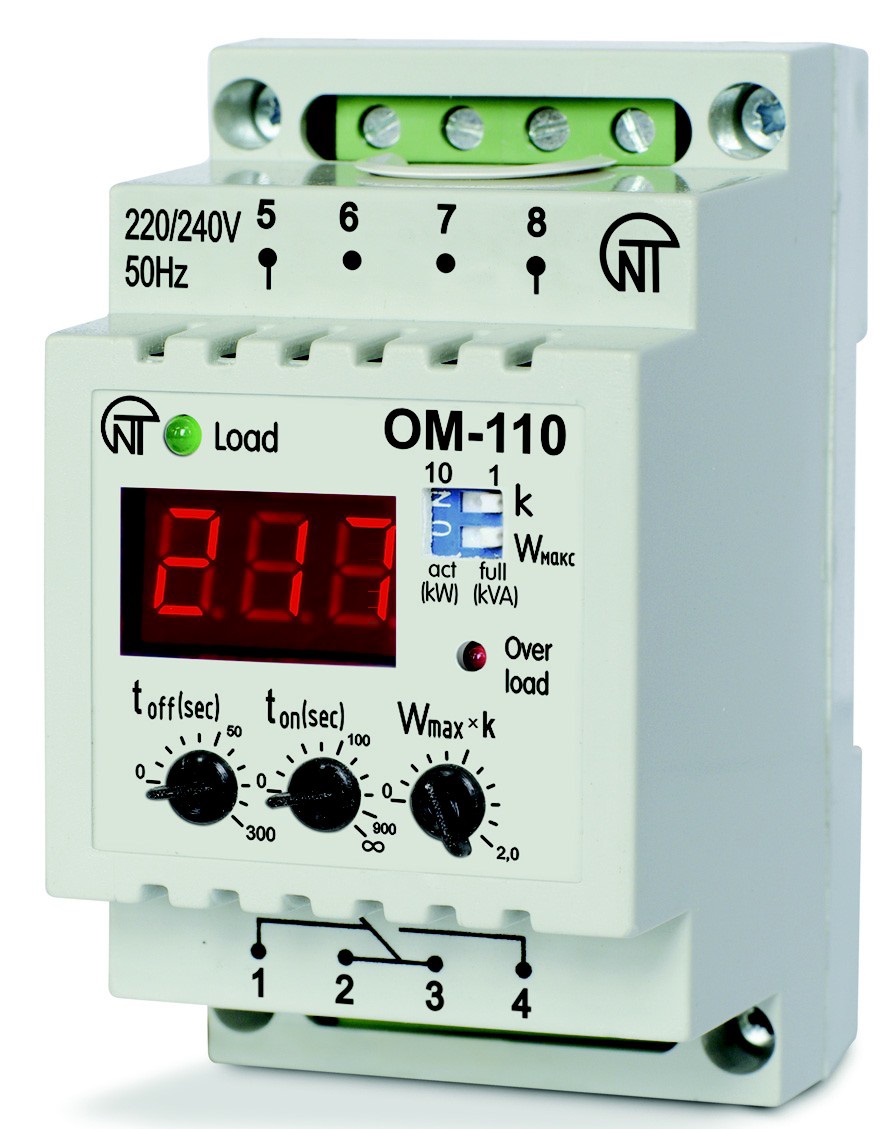 Online Novatek Single Phase Power Limiter With BuiltIn Ct, Delay Timer
