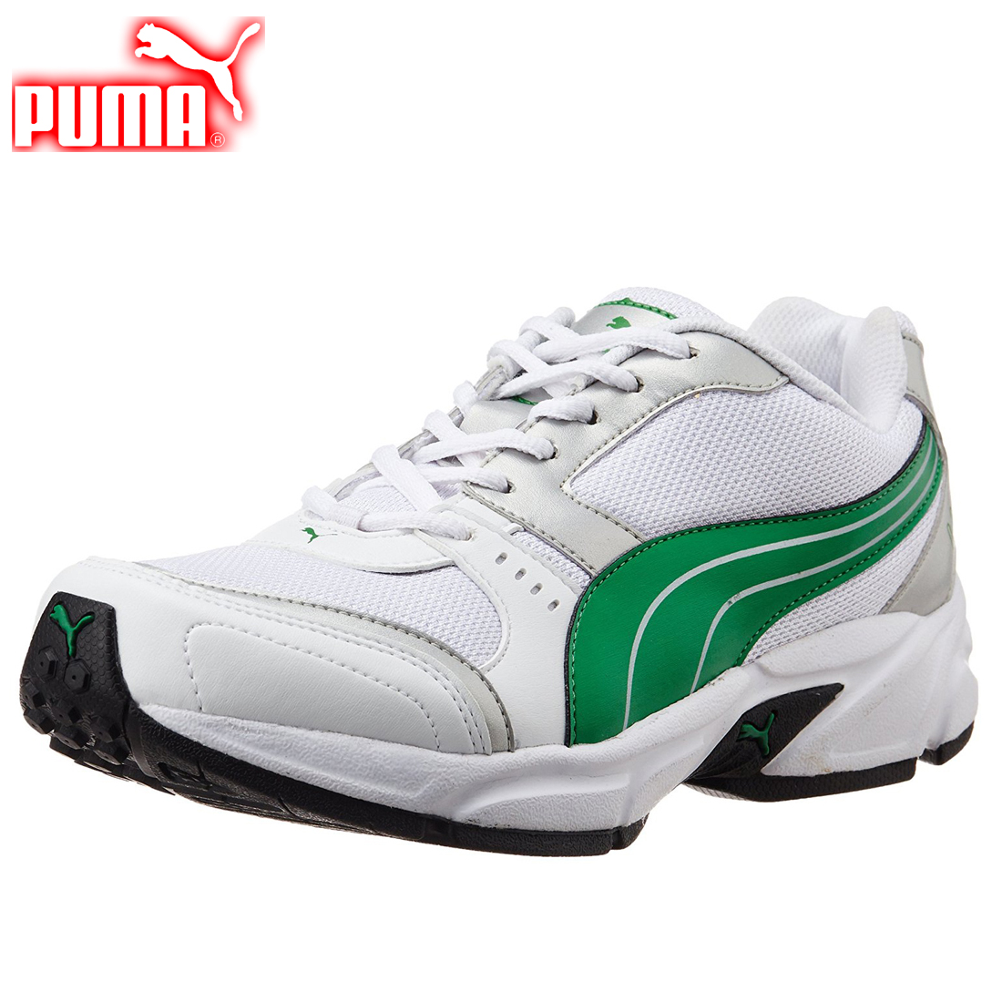 puma white and green