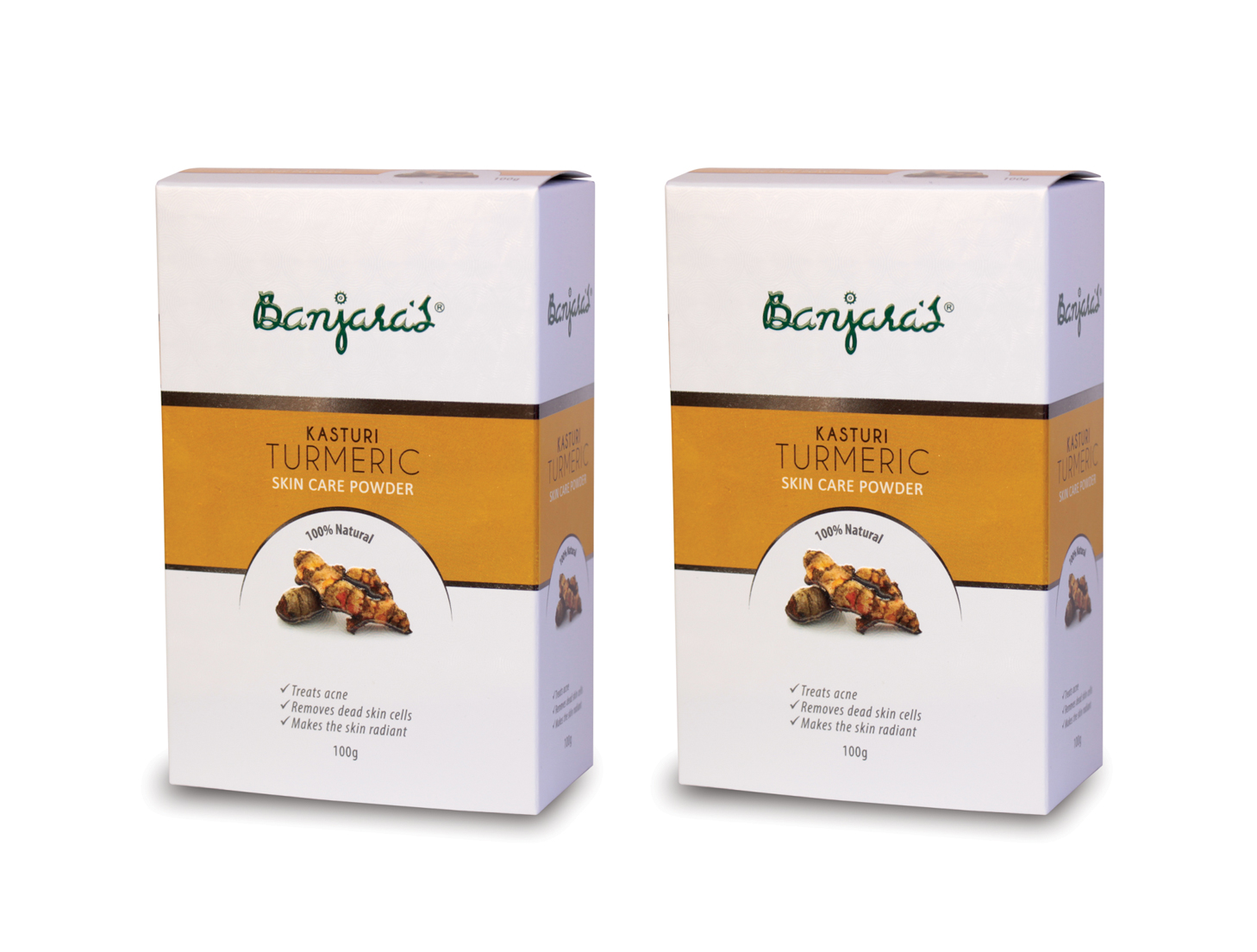 Buy Banjaras Kasturi Turmeric Face Pack Powder 100G 5 Sachets Inside