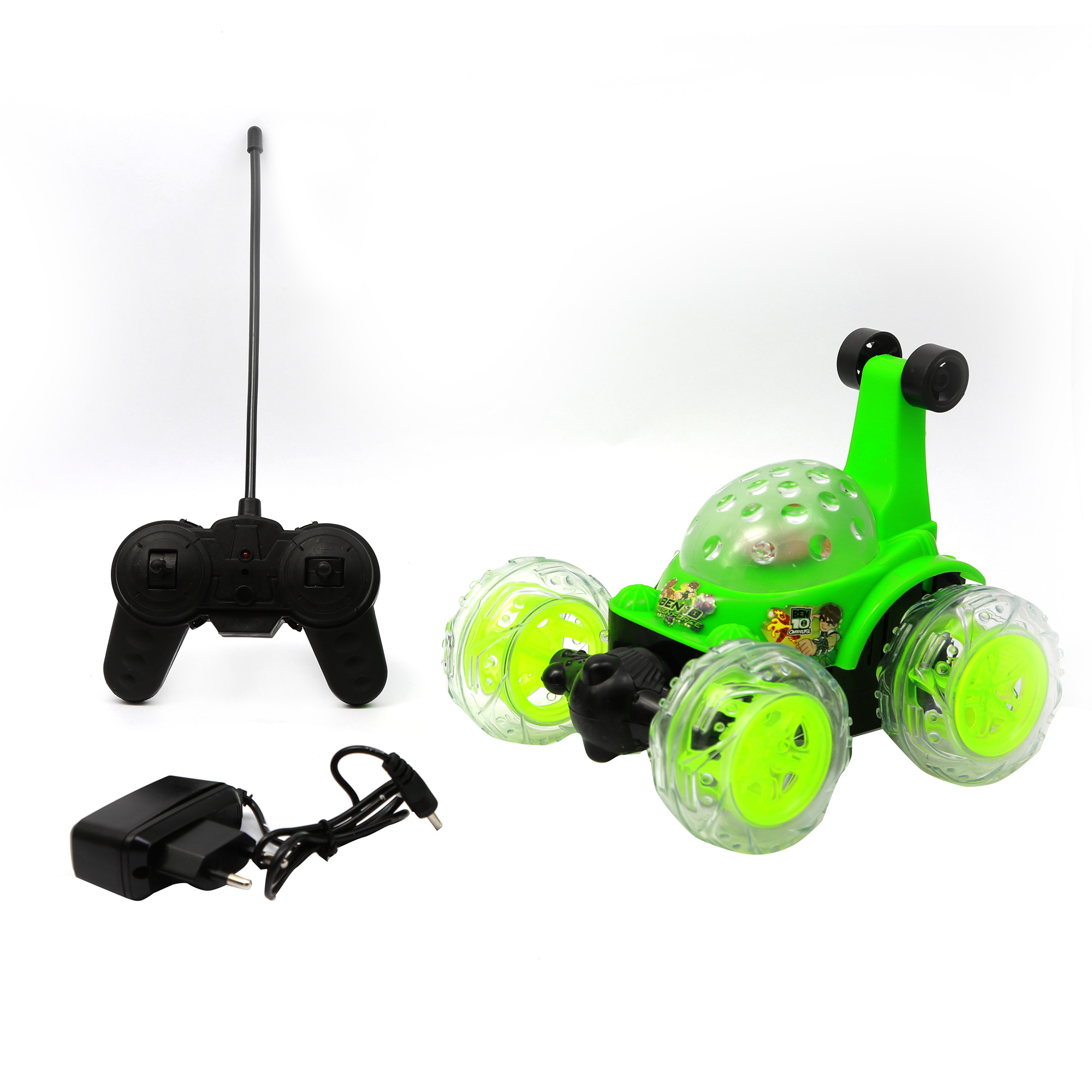 Buy Ben10 Green Rechargeable Stunt Car Online @ ₹799 from ShopClues