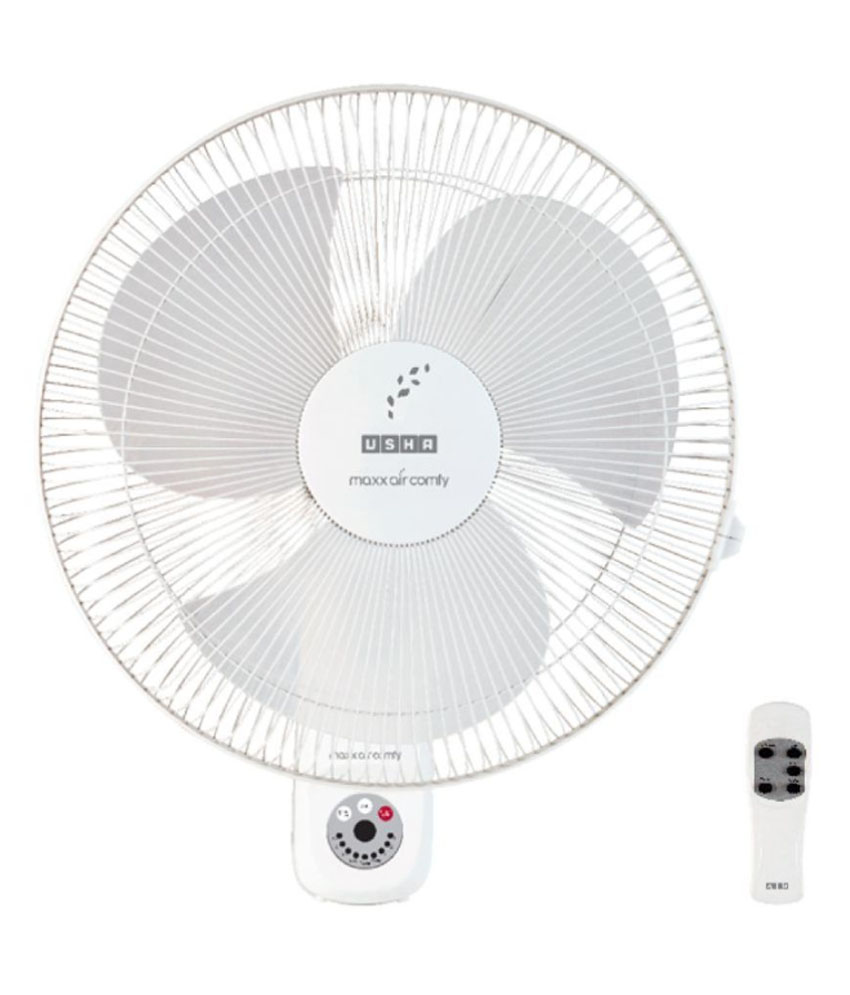 Usha 400 Maxx Air Comfy with Remote Wall Fan White , Fans