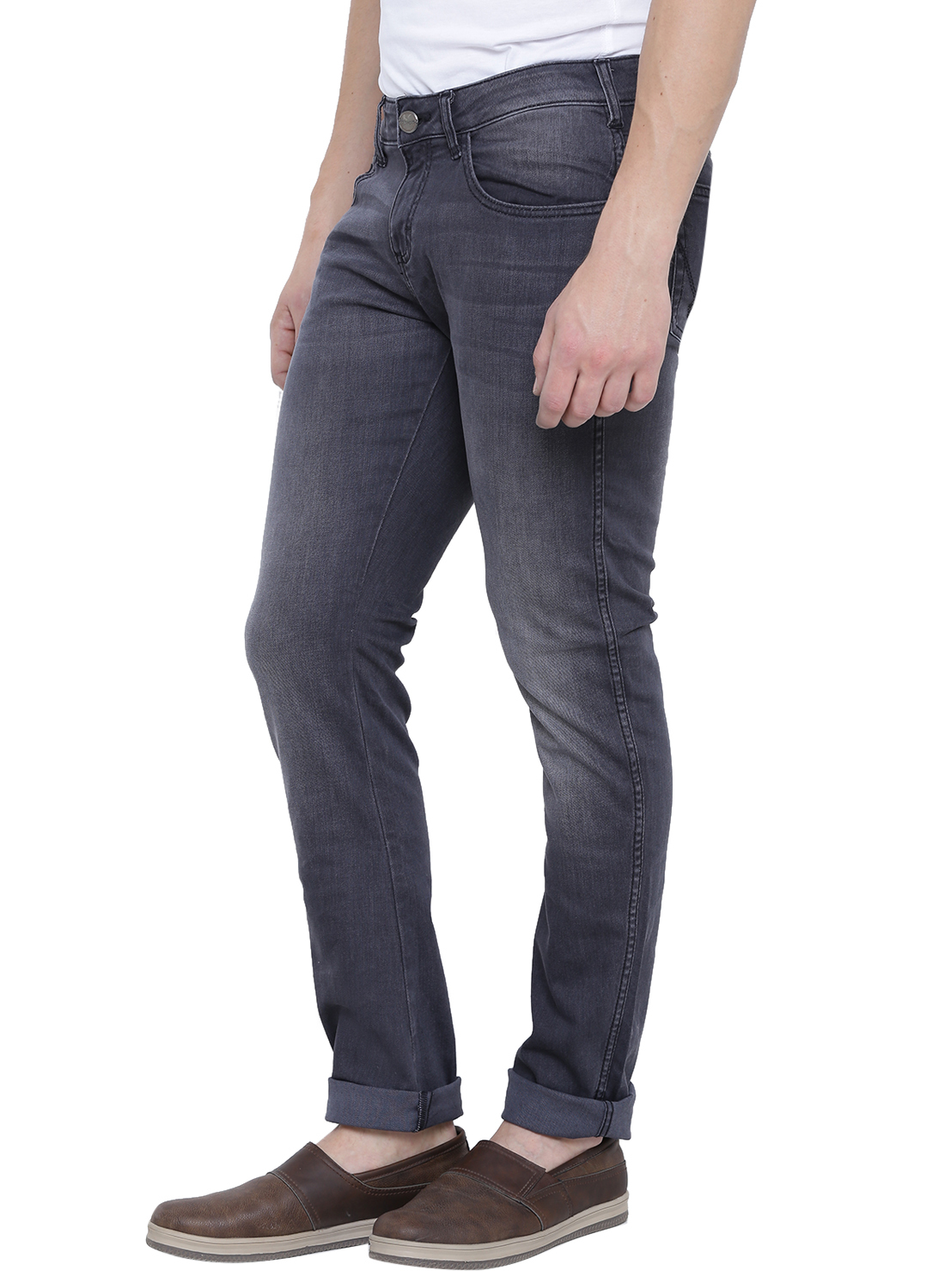 Buy Wrangler Gray Mid Rise Slim Fit Jeans For Men Online @ ₹1957 from ...