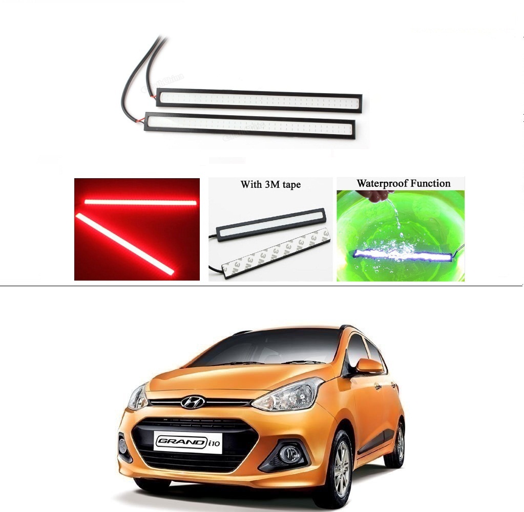 Buy AutoStark Daytime Running Lights Cob LED DRL (Red) Hyundai Grand