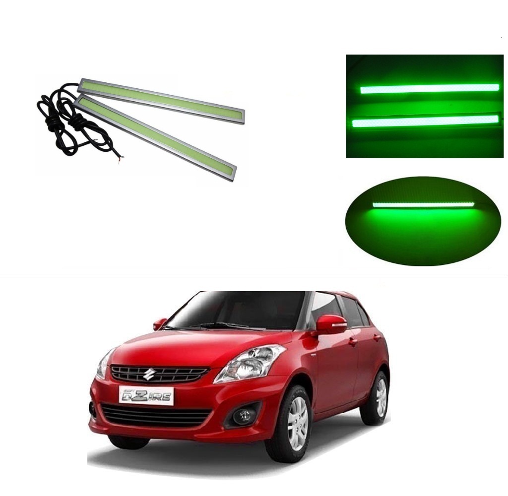 Buy AutoStark Daytime Running Lights Cob LED DRL (Green) Maruti Suzuki