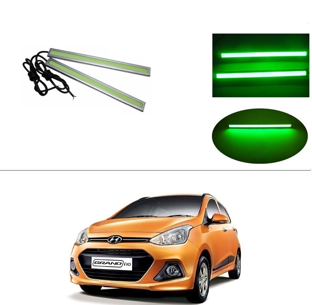 Buy AutoStark Daytime Running Lights Cob LED DRL (Green) Hyundai Grand I10 Online ₹457 from