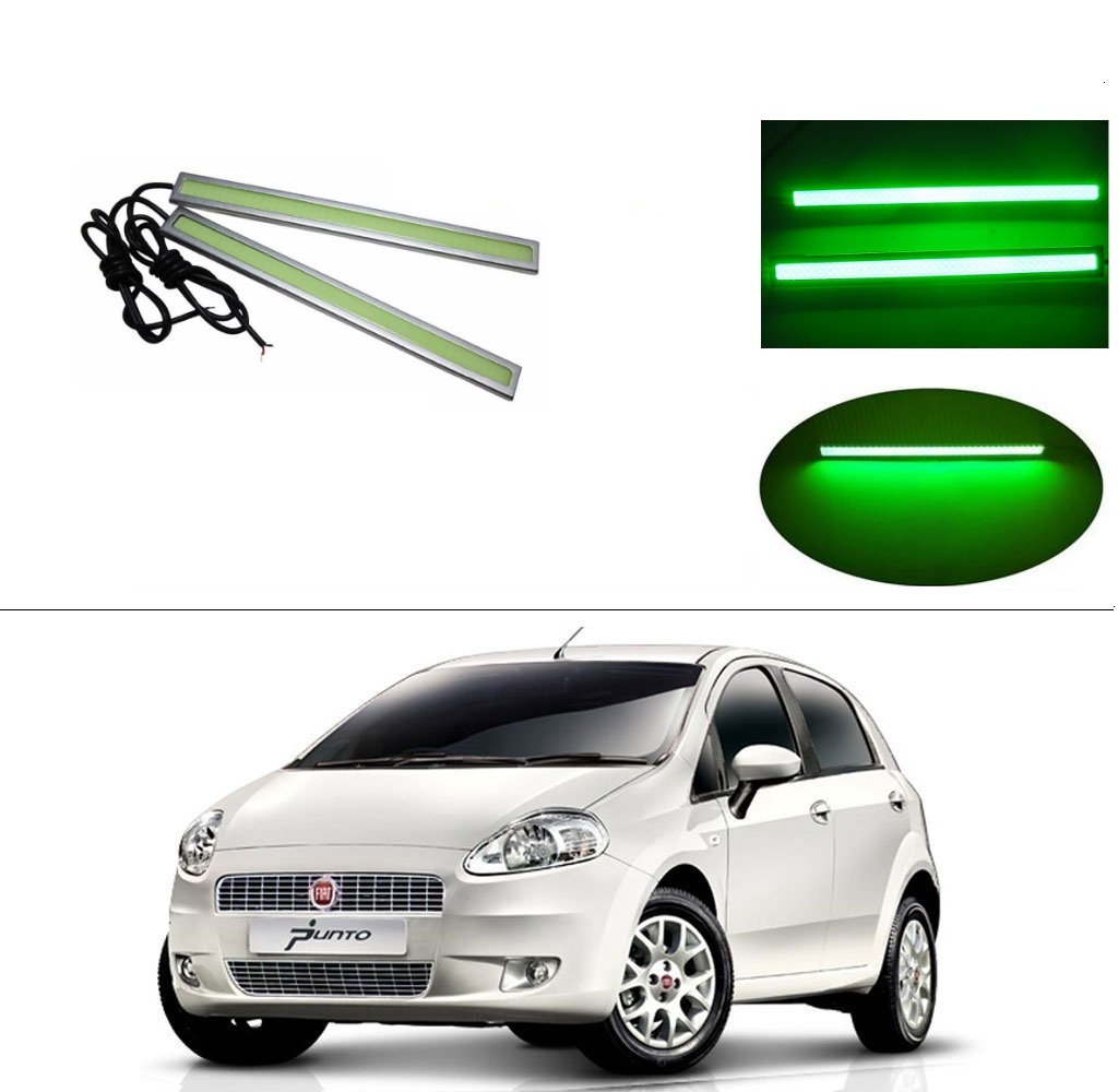 Buy AutoStark Daytime Running Lights Cob LED DRL (Green) Fiat Punto