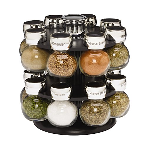 Buy Kamenstein Ellington 16-Jar Revolving Spice Rack with Spice Refills ...