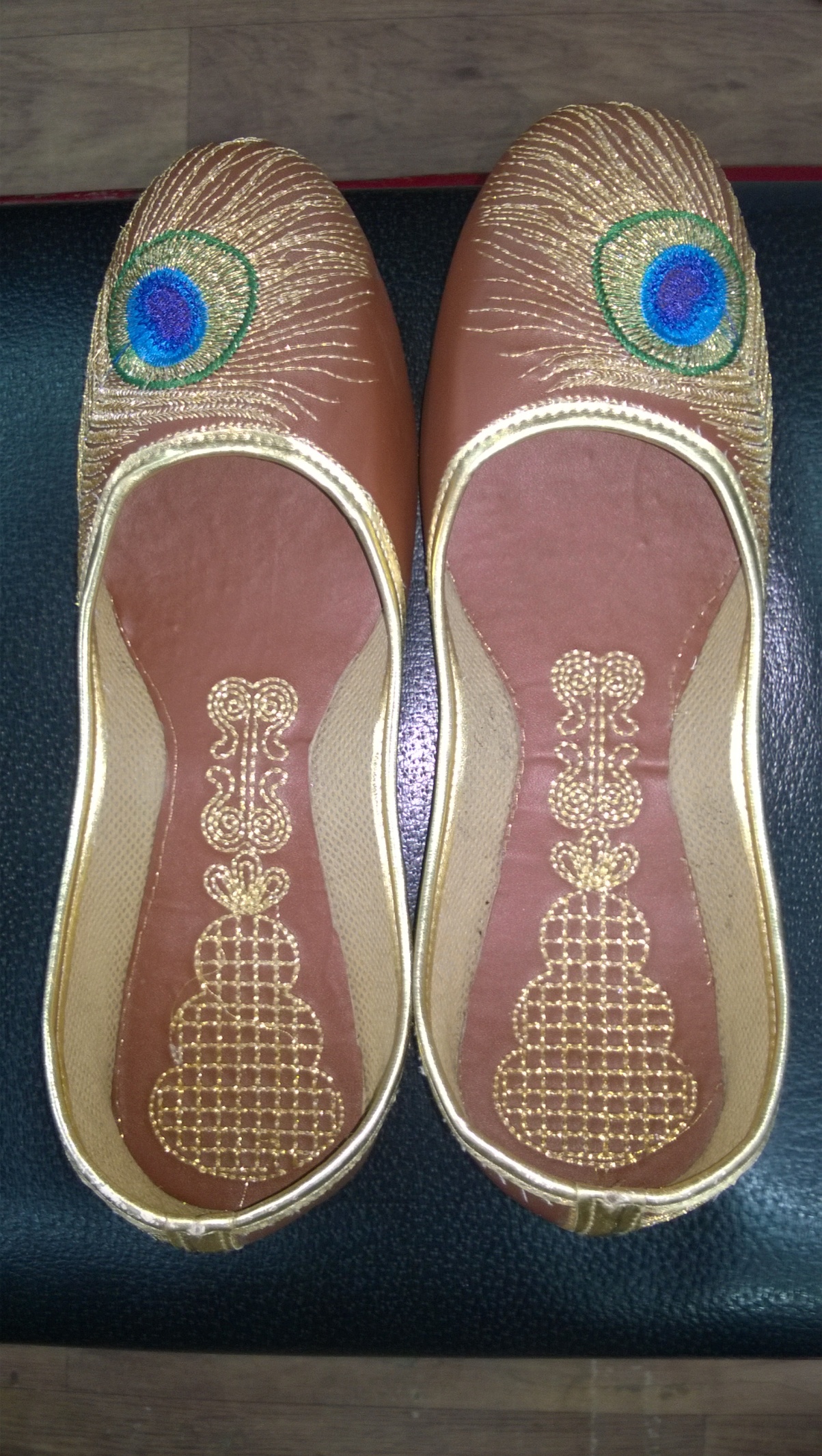 Rajasthani Jaipuri Jutti Women & Girls Mojari Shoes Peacock Embroidery ...