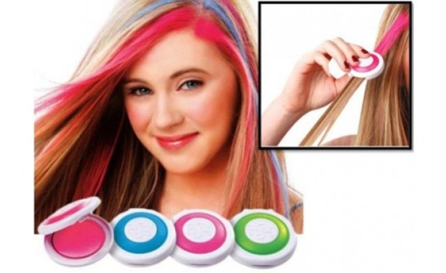 Temporary Hair Chalk Set - 12 Vibrant Colors for Blonde Hair - wide 8