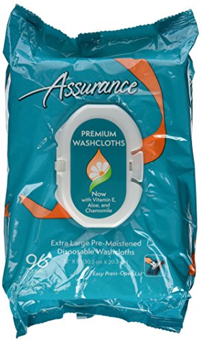 Assurance Premium XL Disposable Washcloths - Pre-Moistened Body Wipes, 192 Count 4 thumbnail image