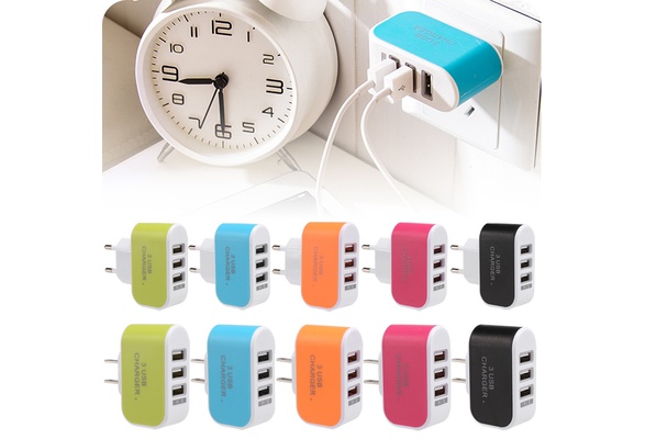3 ports usb travel wall charger