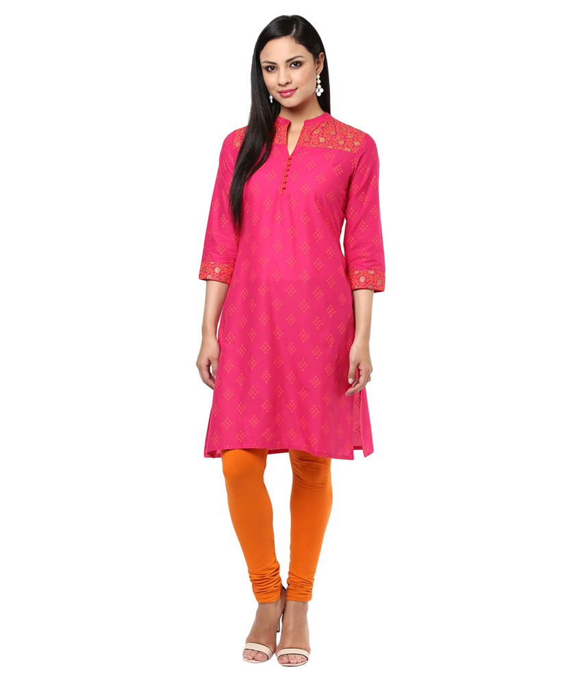 Buy RANGMANCH By Pantaloons Red Cotton Kurti Online ₹450 from ShopClues