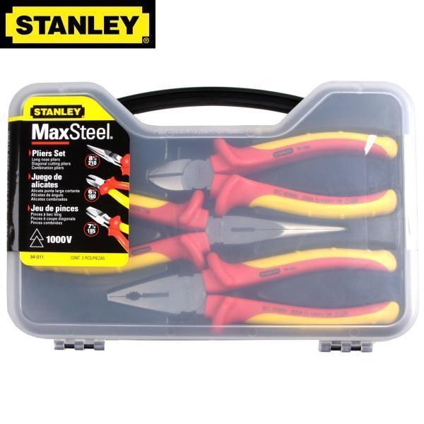 Stanley VDE Plier Set 84011 (3PC PLIER SET),STANLEY PLIER SET OF 3PC
