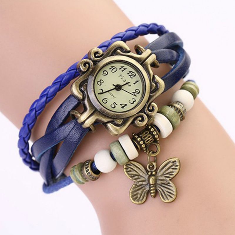 Buy LOREM TIMES Buy 1 Get 1 FREE Vintage Dori leather braclet watch for ...