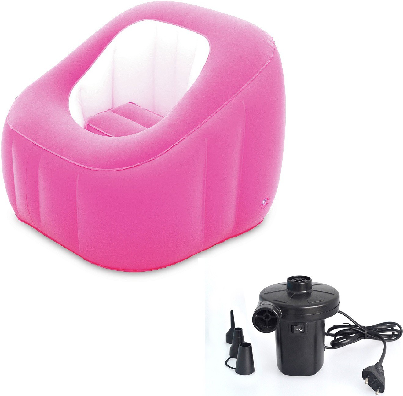 Buy IBS COMFORT BESTWAY QUEST 75046 CUBE SINGLE AIR Inflatable Sofa/ Chair (Orange,Pink, Blue 