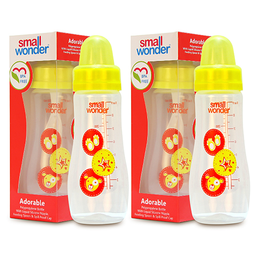 Buy Small Wonder BPA Free Adorable Baby Feeding Bottle 250 ml Pack
