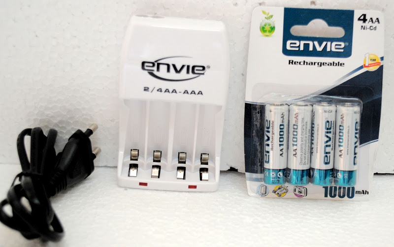 envie rechargeable battery and charger