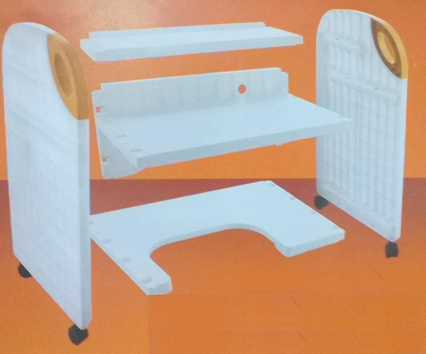 Shop Plastic Computer Table PLS COMP TAB 001 (Knockdown) Online Shopclues