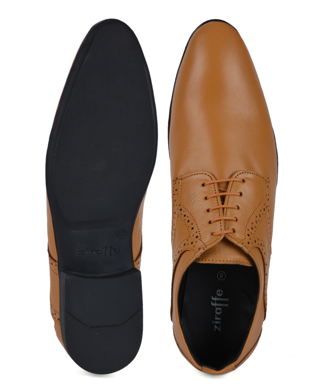 camel leather formal shoes