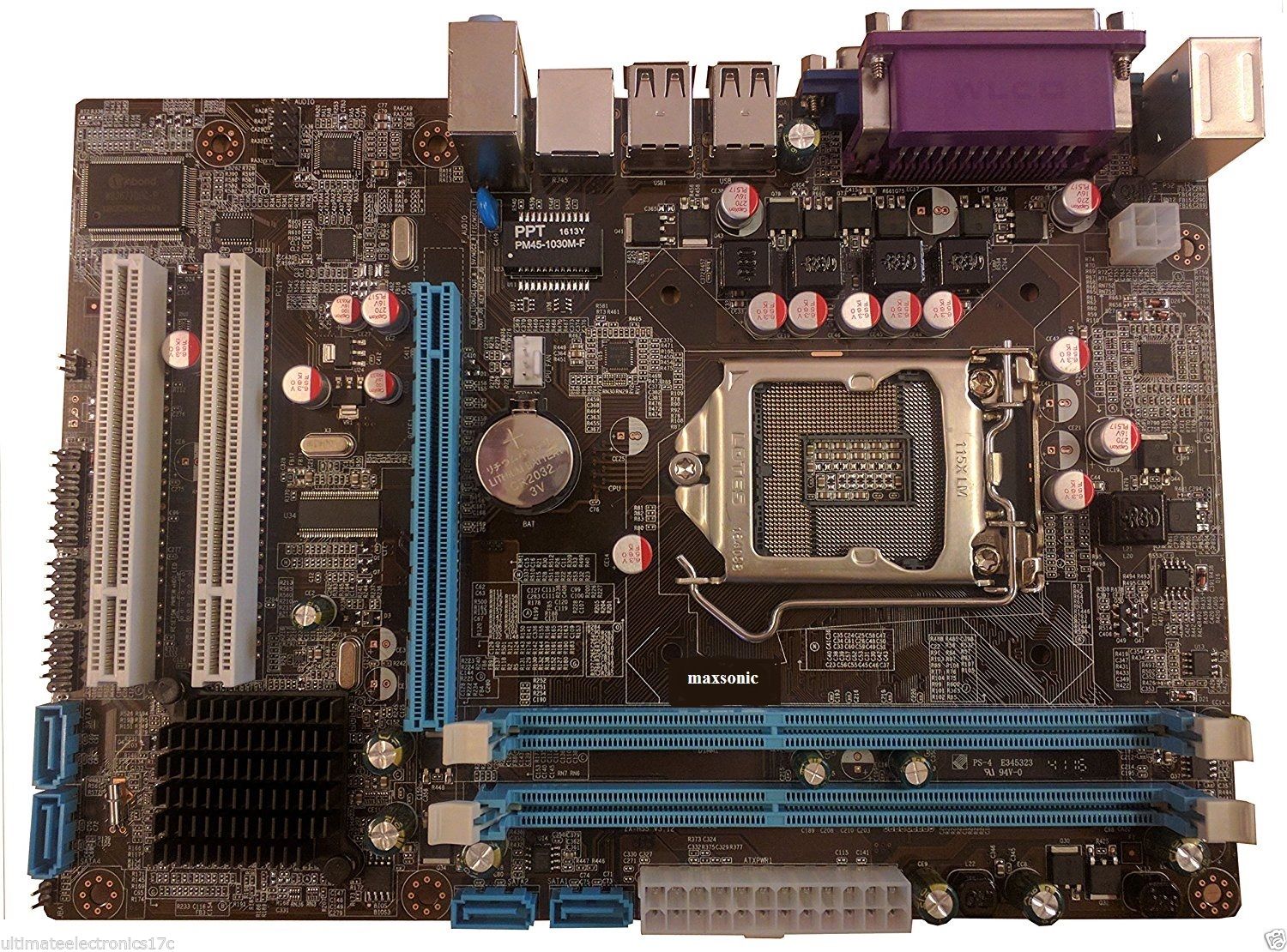 Buy Maxsonic H55 CHIPSET MOTHERBOARD FOR i3/ i5/ i7 1st GENERATION ...