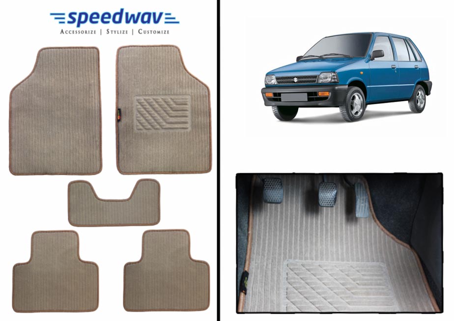 Buy Speedwav Carpet Beige Car Floor / Foot Mats Maruti 800 Online